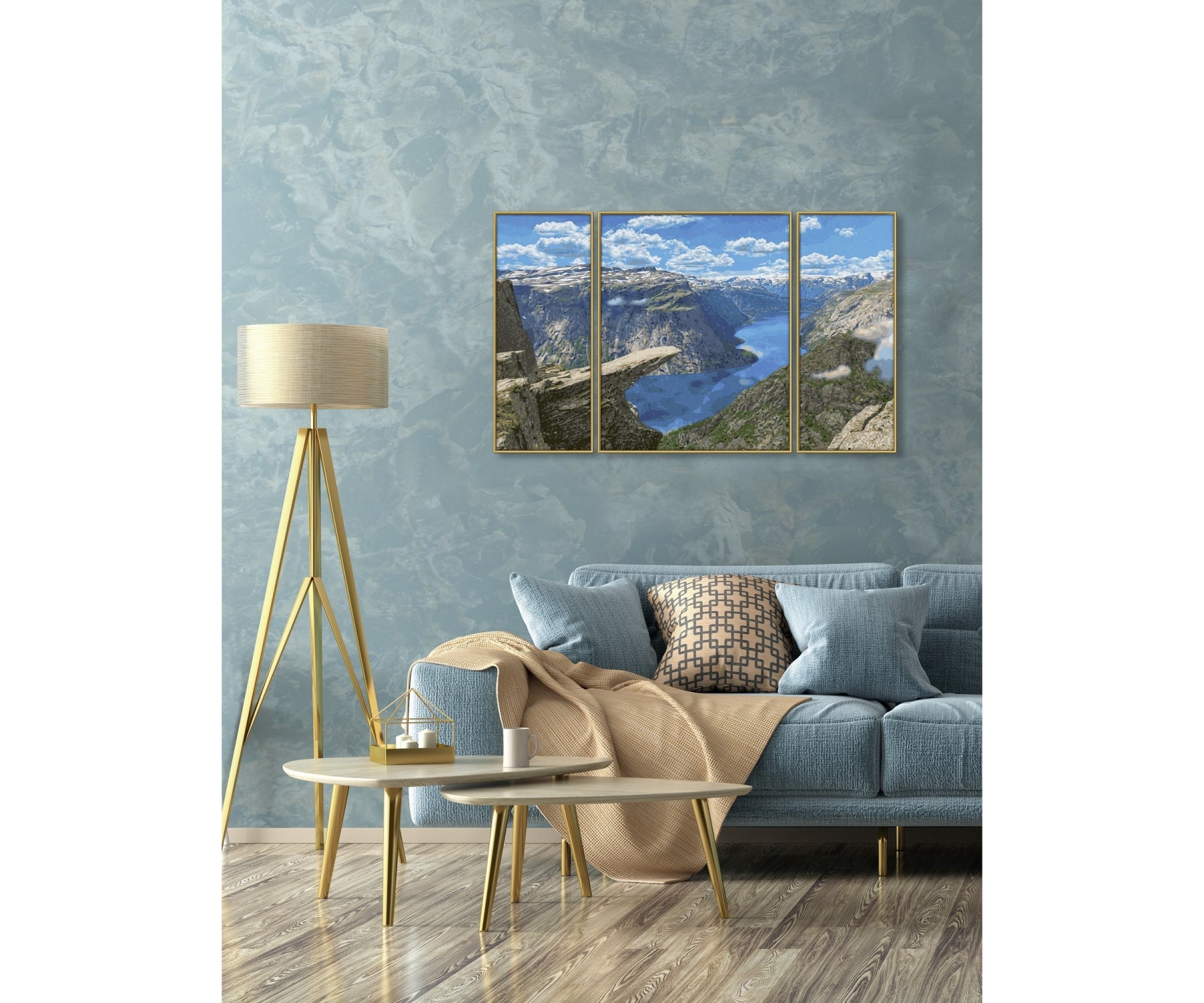 Schipper Trolltunga in Norwegen Triptychon 50x80xm - Bild 2