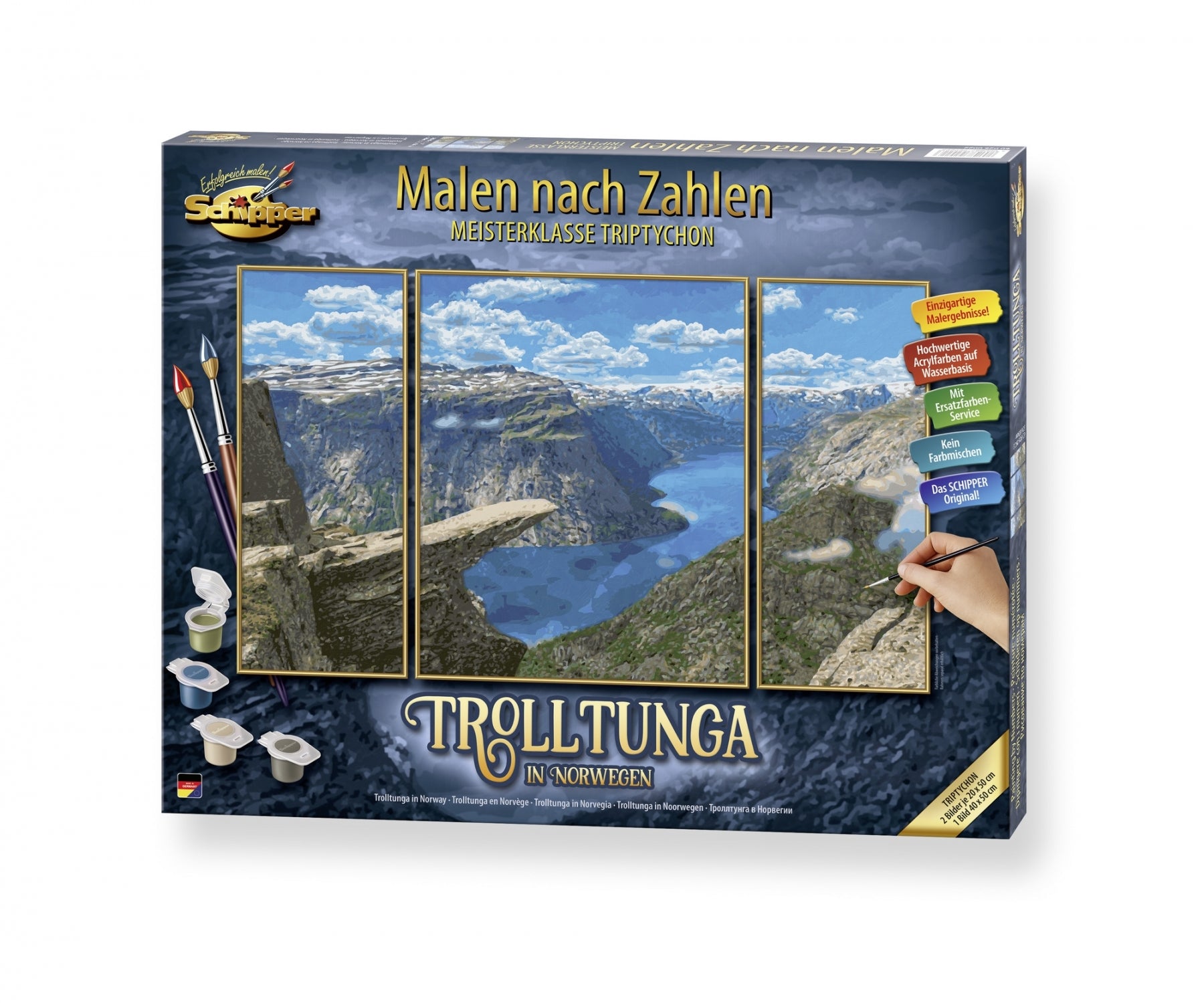 Schipper Trolltunga in Norwegen Triptychon 50x80xm - Bild 3