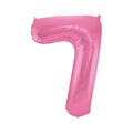 Folienballon Zahl 7 rosa metallic matt