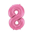 Folienballon Zahl 8 rosa metallic matt
