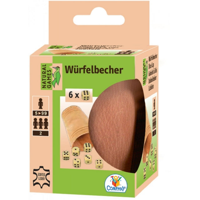Natural Games Lederwürfelbecher mit 6 Würfel - Bild 1