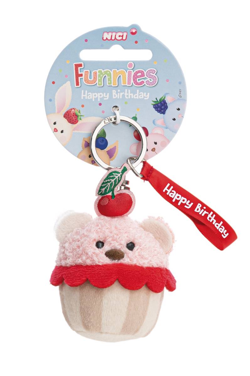 NICI Schlüsselanhänger Bär Cupcake "Happy Birthday" - Bild 1