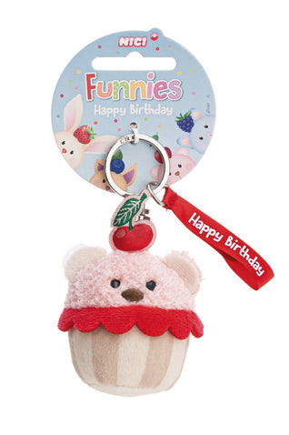 NICI Schlüsselanhänger Bär Cupcake "Happy Birthday"