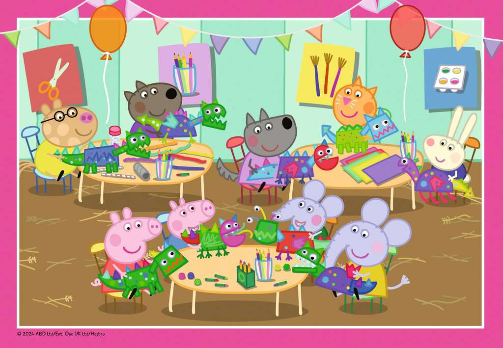 Puzzle 2x12 Teile Peppa Pig Zeit zu feiern 04.017 - Bild 2