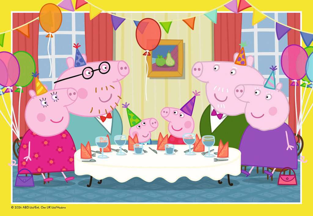 Puzzle 2x12 Teile Peppa Pig Zeit zu feiern 04.017 - Bild 3