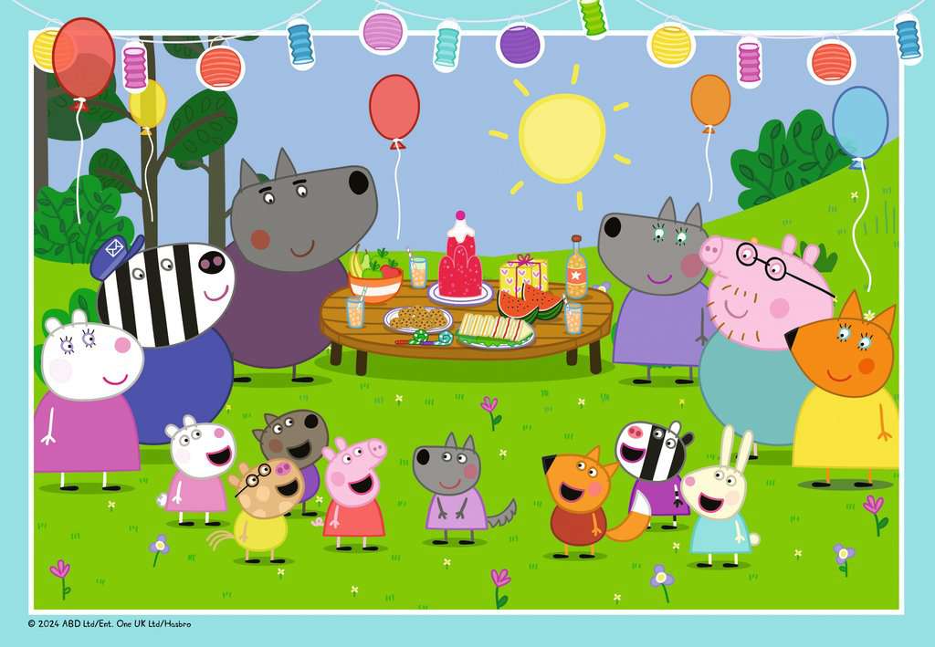 Puzzle 2x24 Teile Peppa Pig Partyzeit 04.018 - Bild 3