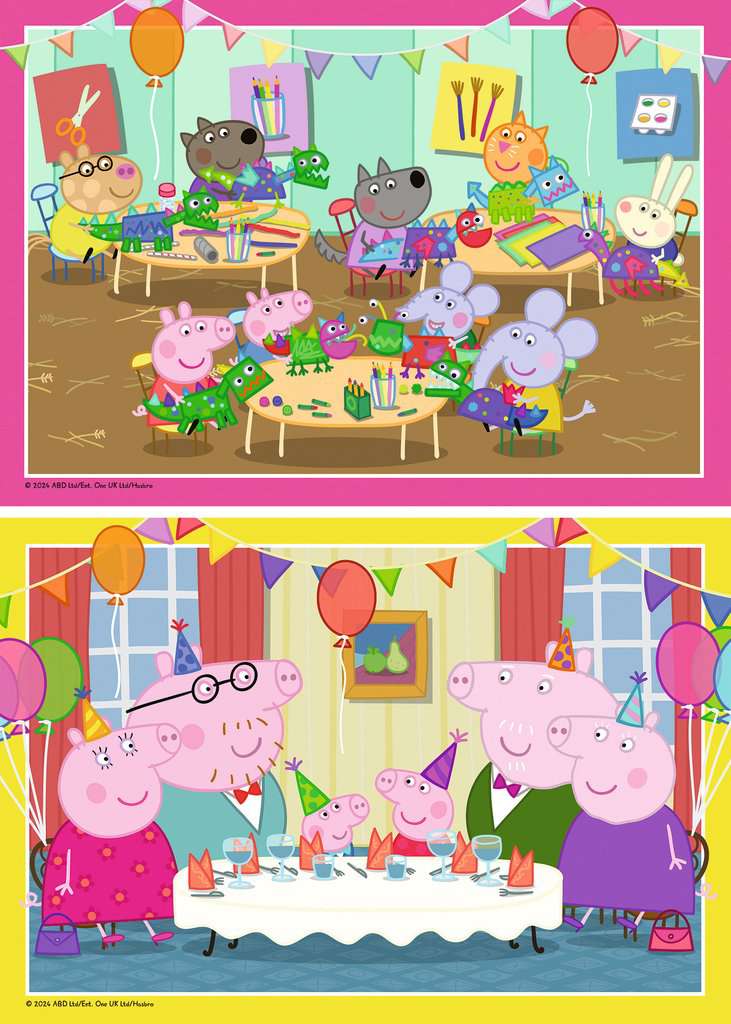 Puzzle 2x12 Teile Peppa Pig Zeit zu feiern 04.017 - Bild 4