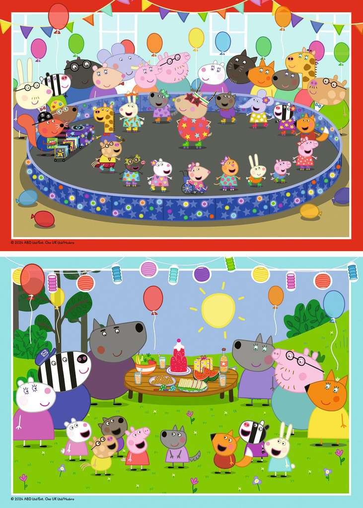 Puzzle 2x24 Teile Peppa Pig Partyzeit 04.018 - Bild 4