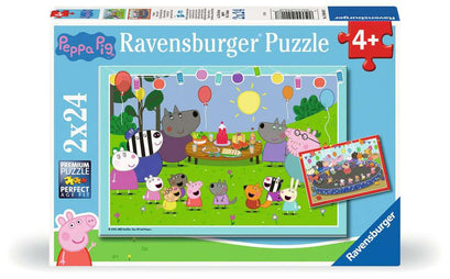 Puzzle 2x24 Teile Peppa Pig Partyzeit 04.018