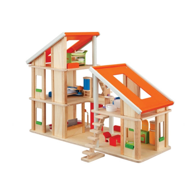 PlanToys Chaletpuppenhaus mit Möbel - Bild 2
