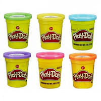 Play-Doh Einzeldosen in sechs Farben – geliefert wird eine Dose