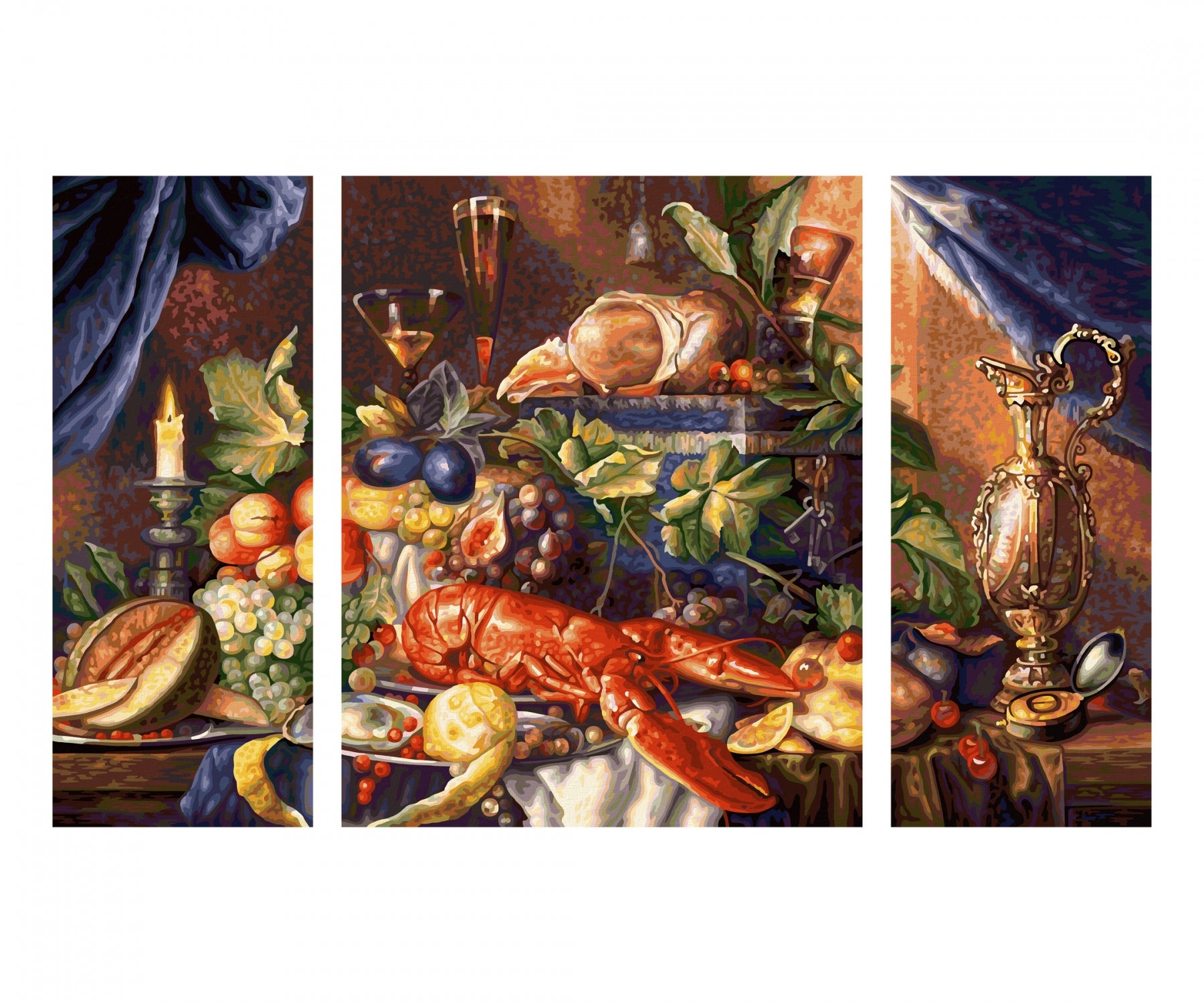 Schipper Prunkstillleben Triptychon 80x50cm - Bild 2