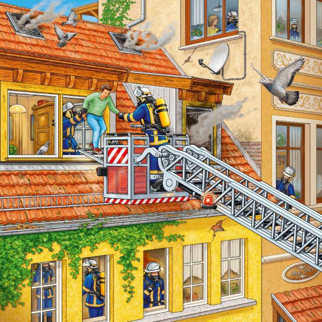 Puzzle Feuerwehreinsatz 3x49 Teile - Bild 4