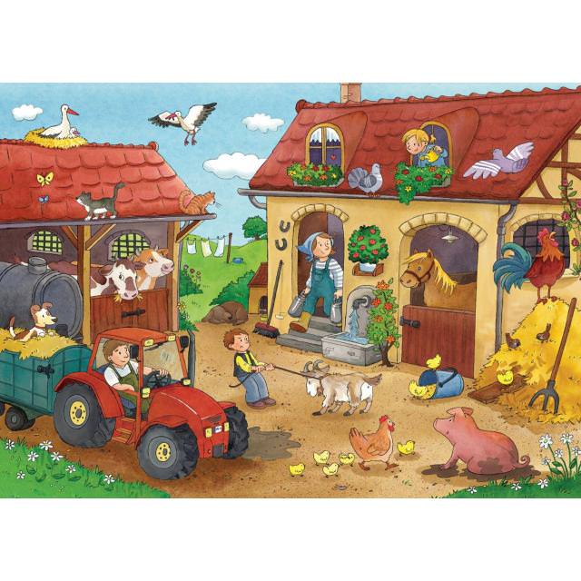 Puzzle Fleissig auf dem Bauernhof 2x12 - Bild 2