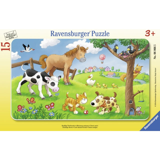 Puzzle Rahmen Knufflige Tierfreunde 15Teile - Bild 1
