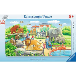 Rahmenpuzzle - Ausflug in den Zoo 15 Teile