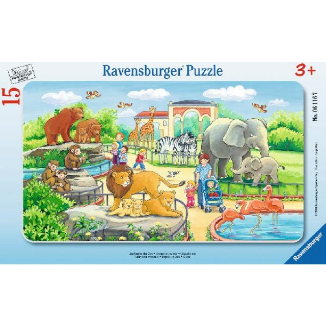Rahmenpuzzle - Ausflug in den Zoo 15 Teile - Bild 1