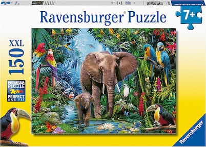 Puzzle 150 XXL Teile Dschungelelefanten 12.901 - Bild 1