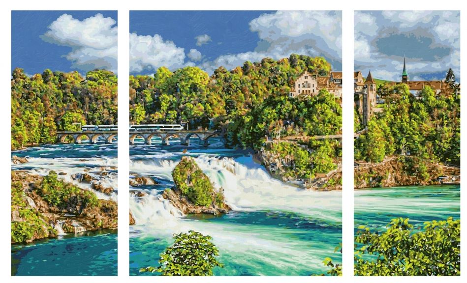 Schipper Naturschauspiel Rheinfall Triptychon 50x80cm - Bild 2