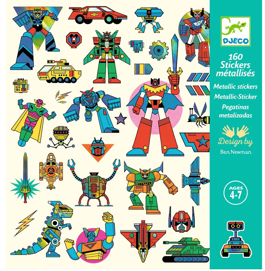 Sticker metallic Roboter - Bild 1