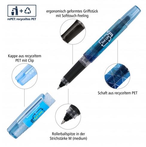 Rollerball Blau 0.7mm 2nd Life - Bild 2