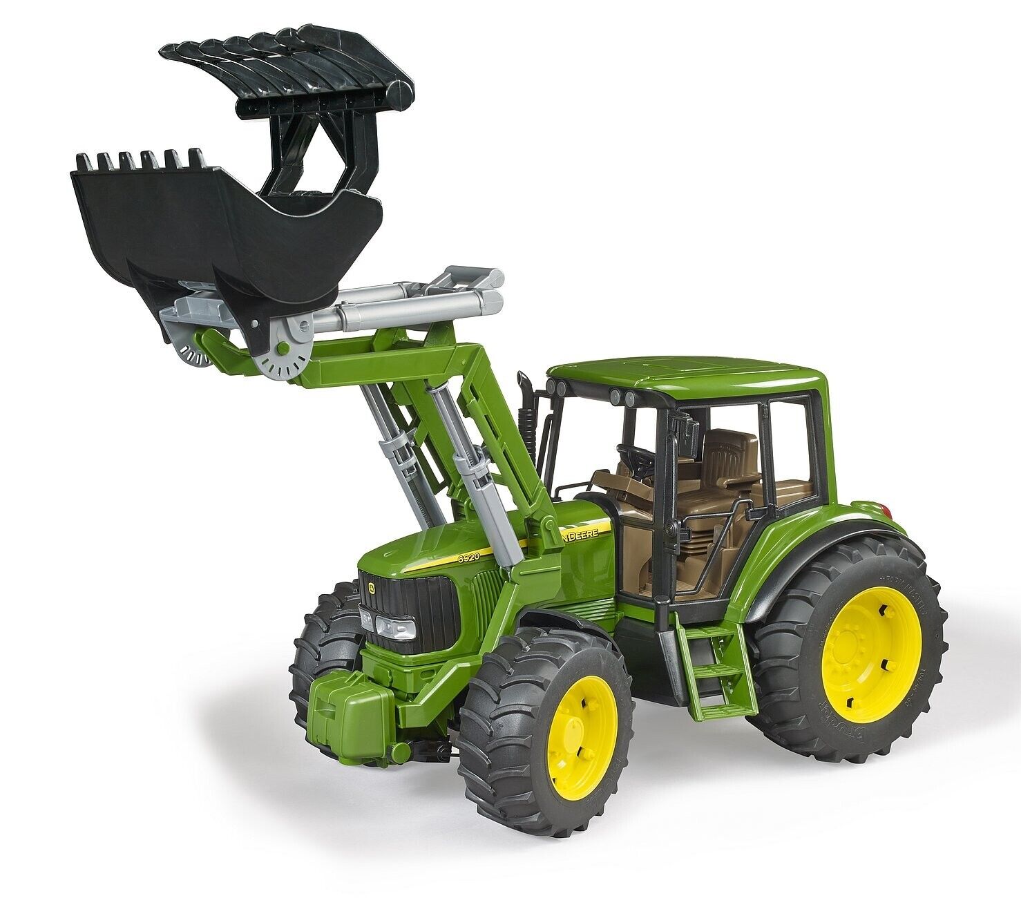 Bruder John Deere mit Frontlader + Hoztransporter 01142 - Bild 4