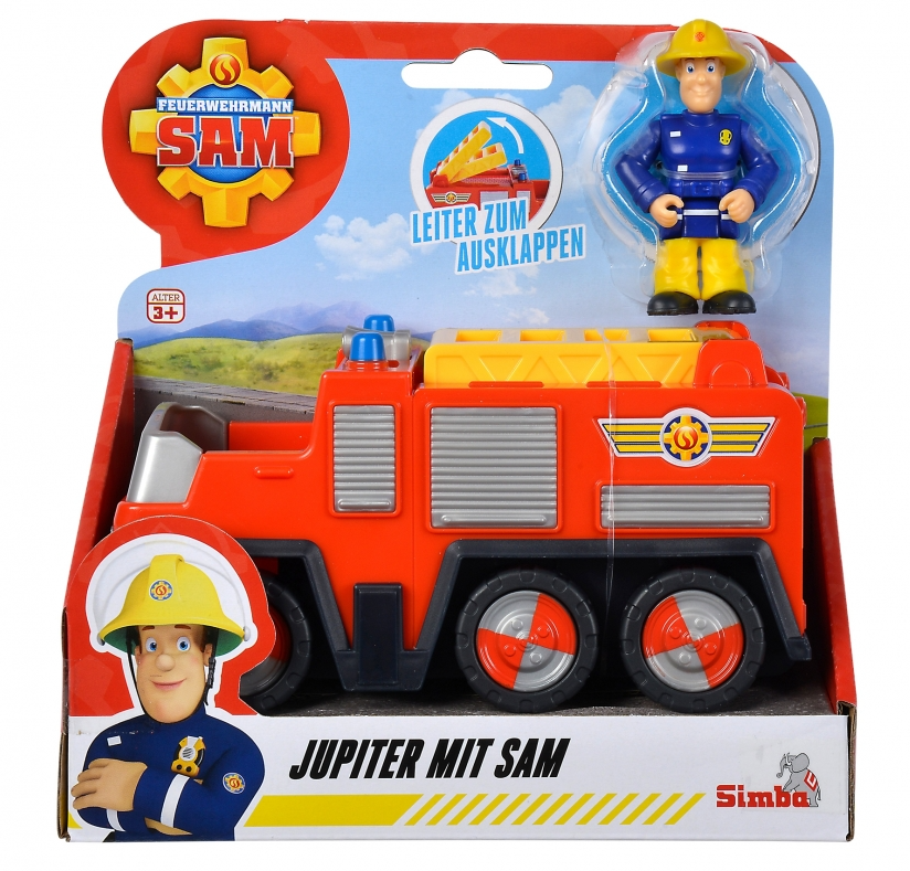 Feuerwehrmann Sam Jupiter mit Sam Figur - Bild 1