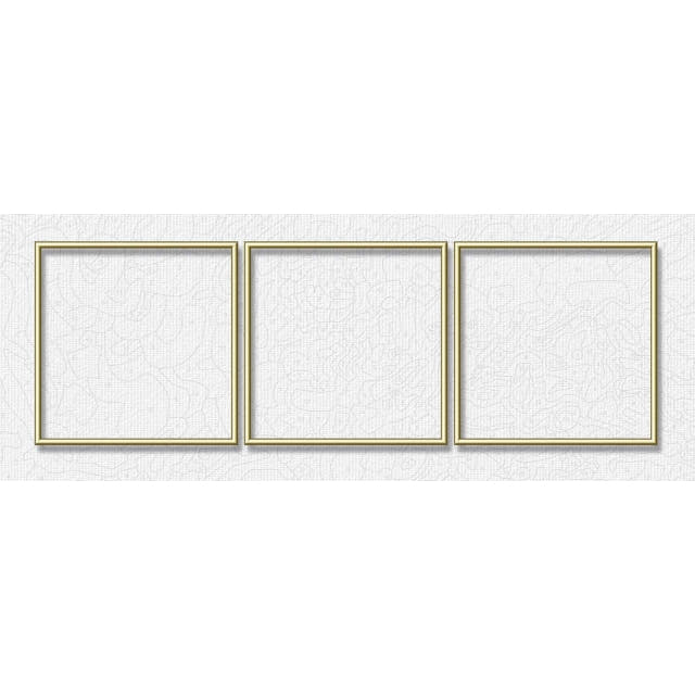 Schipper Alurahmen Triptychon, goldfarbig 120x40cm - Bild 1