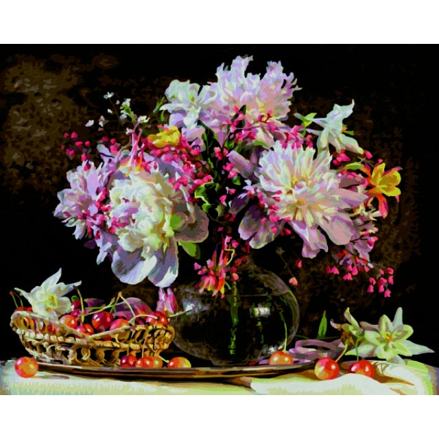 Schipper Blumenstrauss mit Kirschen 40x50cm - Bild 2