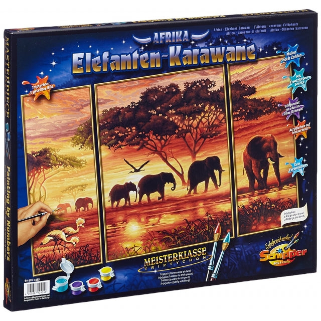 Schipper Elefanten Karawane Triptychon - Bild 1