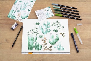 Tombow Watercolor-Set Greenery