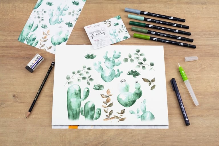 Tombow Watercolor-Set Greenery - Bild 2