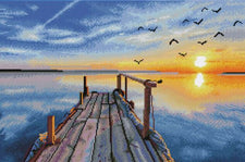 Diamond Painting Sonnenuntergang See