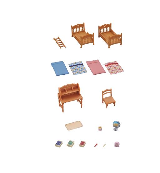 Sylvanian Landhaus Kinderzimmer mit Bett - Bild 3