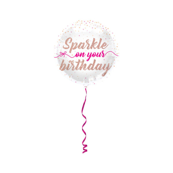 Folienballon Sparkle on your birthday - Bild 1