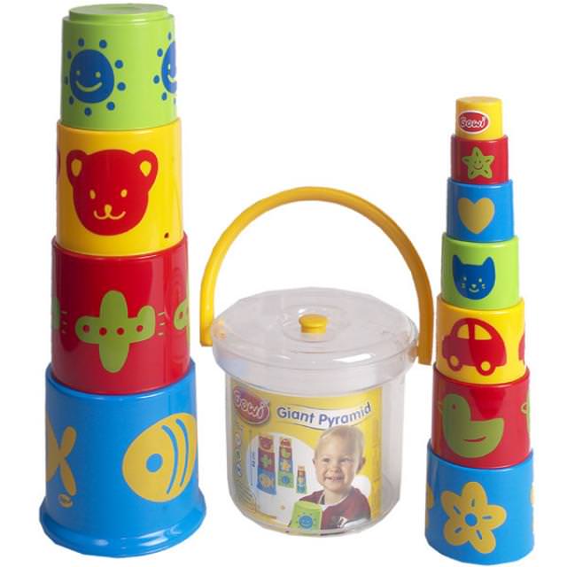 Stapel Pyramide 11 teilig mit Eimer - Bild 1