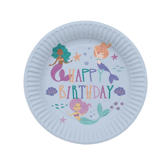 Mermaid Magic Einwegteller 23cm 8 Stück - Bild 1