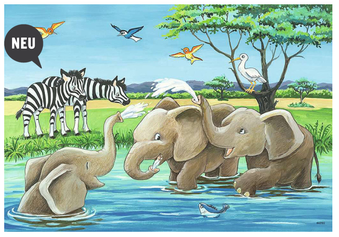 Ravensburger Puzzle 2x12 Teile - Tierkinder aus aller Welt - Bild 2