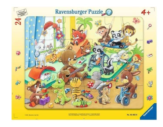 Rahmenpuzzle 24 Teile Im Tierkindergarten 05.662 - Bild 1