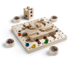 Cuboro Tricky Ways, Spielbrett mit Holzelementen und farbigen Kugeln