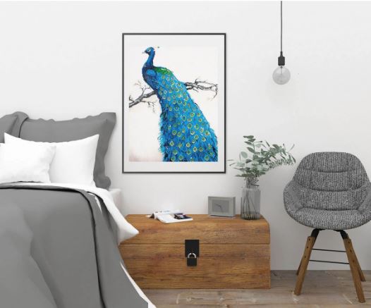 Diamond Painting Blauer Pfau - Bild 3