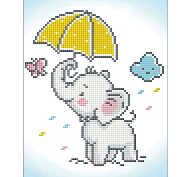 Diamond Dotz Baby Olifantje - Bild 1