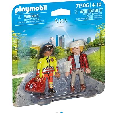 Playmobil Sanitäterin mit Patient 71506 - Bild 1