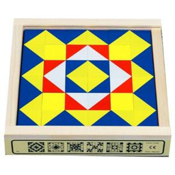 Würfelmosaik 36 Teile aus Holz