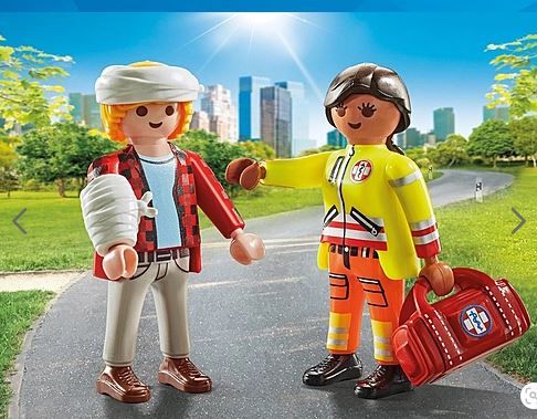 Playmobil Sanitäterin mit Patient 71506 - Bild 2