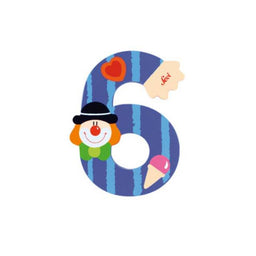 Zahl 6 Clown
