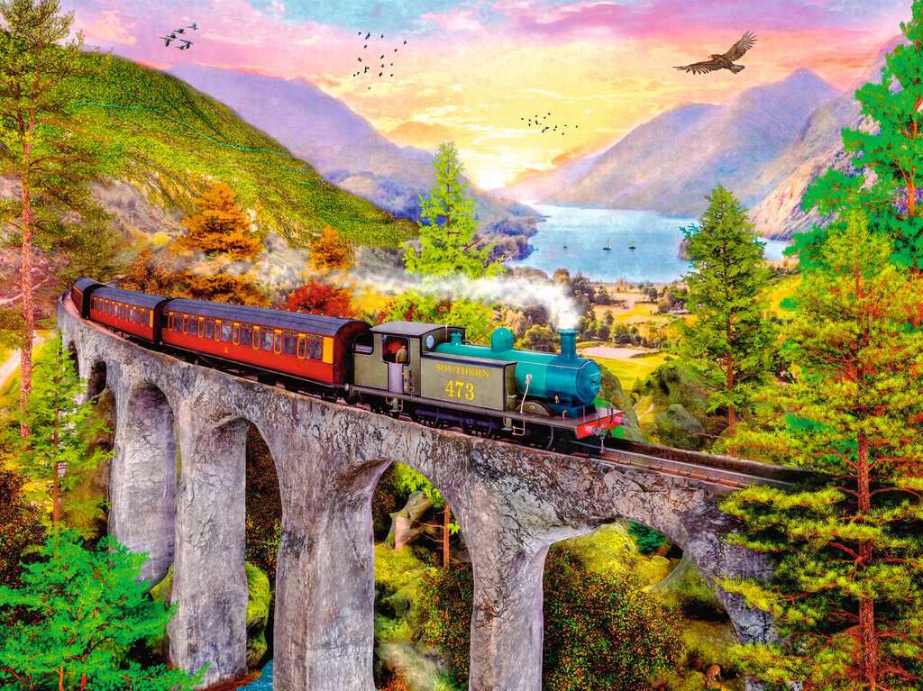 Puzzle 1500 Teile Zugfahrt im Herbst 00.795 - Bild 2