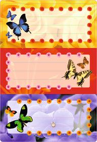 Herma Schuletiketten Schmetterling mit Glimmer