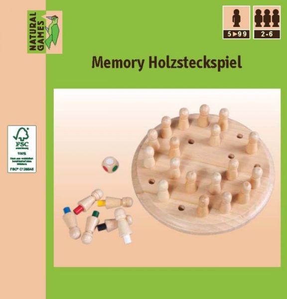 Natural Games Memory Holzsteckspiel