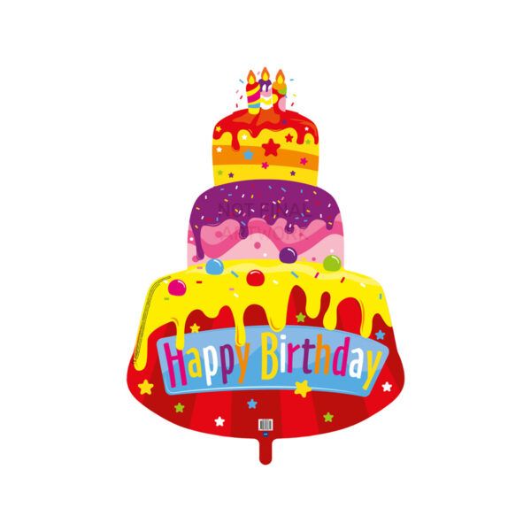 Folienballon Geburtstagstorte